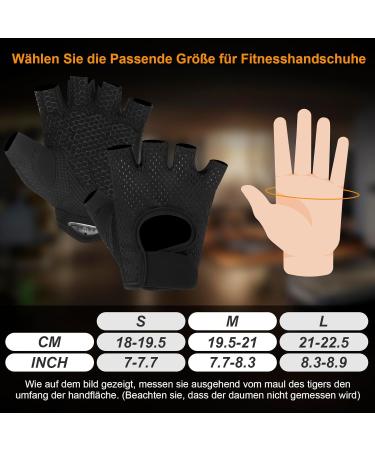 Yasdyri Fitness Gloves for Men & Women - Anti-Slide Silicone Breathable Sports Gloves for Weight Lifting & Cycling - 2 Pieces Black Palm Protection - Buy Online on GoSupps.com