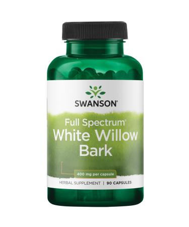 Swanson, Full Spectrum White Willow Bark, 400mg, High Dosed, 90 Capsule, Lab Tested, Soy Free, Gluten Free, Non-GMO