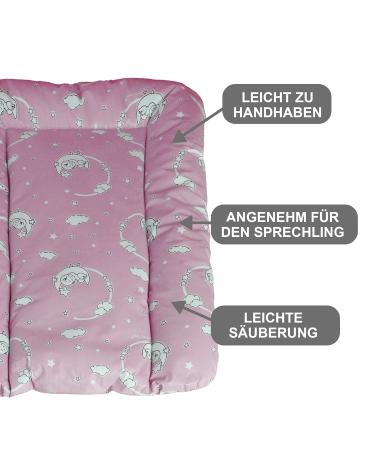 Babynness Waterproof Wrapping - High Quality Wipeable & Easy to Clean Diaper Changing Area - Moon Star Pink 50x70 cm - Expand Your Baby's Comfort - Buy Online on GoSupps.com