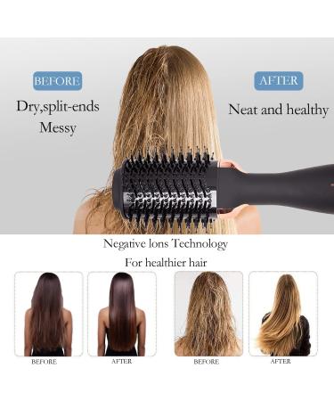 Professional One Step Hair Dryer Brush - Salon Ionic Hot Air Blow Dryer Volumizer for Men and Women - Black - Buy Online on GoSupps.com