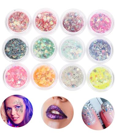  TOVINANNA Luminous Glitter Gel Colors for Party Makeup Body & Eye Makeup Shiny Cosmetic Boxes for Halloween and Carnival - Buy Online on GoSupps.com