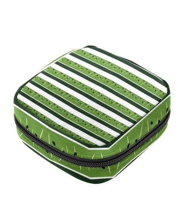 Menstruation pad bag with zipper women's napkin bag tampons collecting bags for women and girls (watermelon striped)