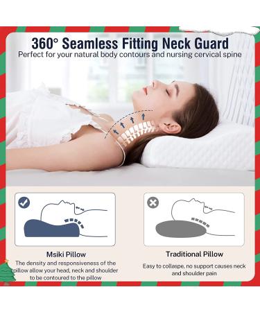 Misiki Firm Memory Foam Orthopedic Cervical Pillow for Neck Pain Relief - Large 24x14x4.7 inches - Buy Online on GoSupps.com