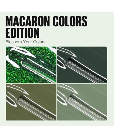 TOMICCA Dark Green Glitter Sparkle Gel Nail Polish Set - 4PCS | Soak Off UV LED Christmas Manicure Gift - Buy Online on GoSupps.com