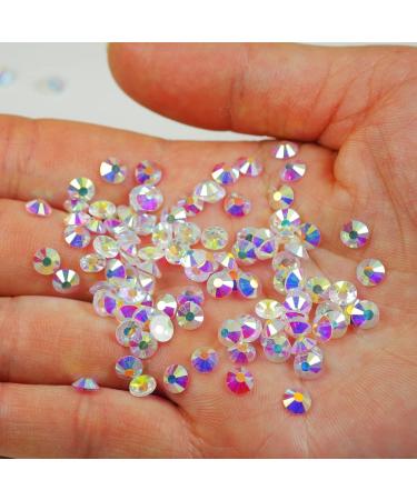 Genie Crystal SS20 Transparent AB Glue Rhinestones - 1440 pcs, 5mm Flatback Rhinestones for Crafts, Nail Art, Bags, Shoes & Clothing - Buy Online on GoSupps.com