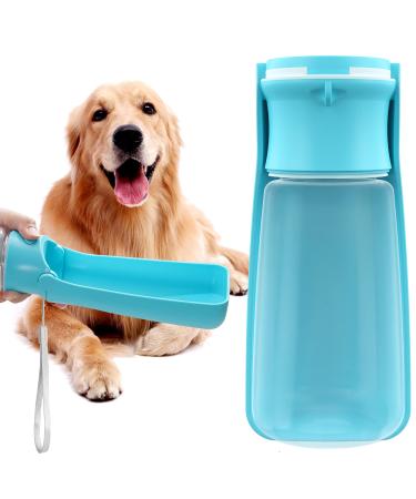 Portable Dog Water Bottle for Walking 19 OZ or 12 OZ Portable Pet Water Bottles for Puppy Small Medium Large Dogs Water Dispenser Dog Water Bowl Dog Accessories 19oz Blue