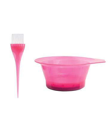 MayaBeauty Tint Bowl Set Tranlucent Pink, Tint bowl with brush, Color: Tranlucent Pink, Dying Hair Kit, 2 Piece Set