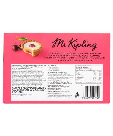 Mr Kipling Cherry Bakewells - 6 Pack | Delicious Individual Cakes - Buy Online on GoSupps.com