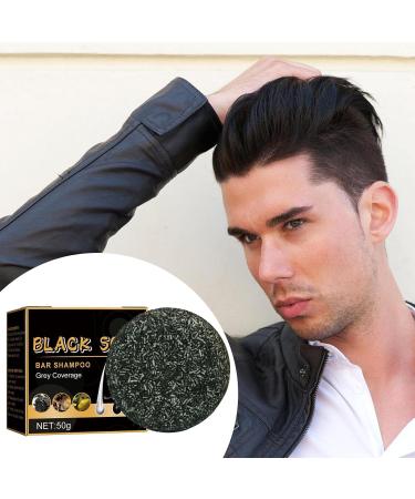  Arrovarp 2 x 50g Hair Darkening Shampoo Bar Inverted Soap for Gray Hair Darkening Solid Shampoo for Black Hair Compressed Hair Darkening Soap Bar Anti-Gray Bar - Buy Online on GoSupps.com
