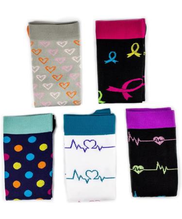 Weekend Peninsula Compression Stockings - 5 Pairs Knee Socks for Men & Women | Sports Travel Pregnancy & Medical Use - S-M Mix01 - Buy Online on GoSupps.com