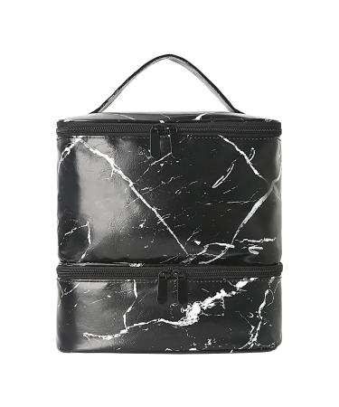 Sac de transport de vernis ongles Organiseur de vernis ongles rangement de manucure avec grande capacit double portable organiseur de lampes lumi re noir Consulte la descripci n Voir