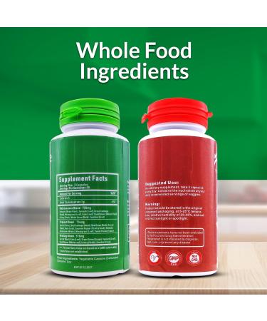 HOMERECORE Whole Food Fruits & Veggies Supplement Plant-Based Vegan Gluten-Free Soy-Free No Fillers Natural Superfoods Boost Energy & Immune System for Men & Women 90 Fruit & 90 Veggie Capsules - Buy Online on GoSupps.com