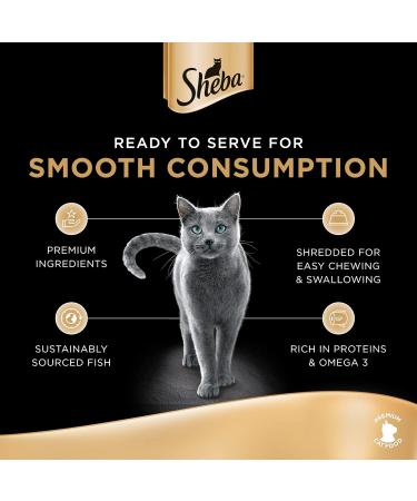 SHEBA Bowl Fillets Chicken with Shrimp 16 x 60g - Premium Cat Food for International Shipping - Buy Online on GoSupps.com
