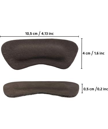 Comfort Heel Pads for Shoes | Leather Cushions for Pain Relief & Blister Prevention | High Heel Comfort Pads for Men & Women - 4 Pairs Dark Brown - Buy Online on GoSupps.com