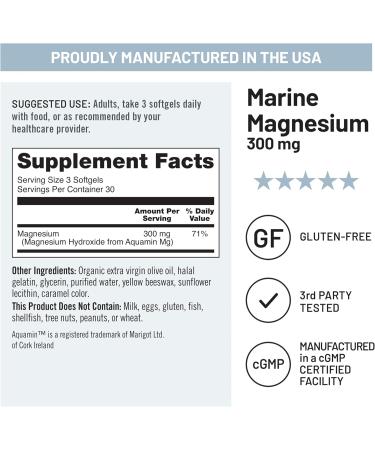 NatureWise 1 Marine Magnesium 300mg - Naturally Sourced Non-GMO - 90 Softgels 60-Day Supply + 1 Ashwagandha for Stress + GABA & L-Theanine - 60 Capsules 30-Day Supply  - Buy Online on GoSupps.com