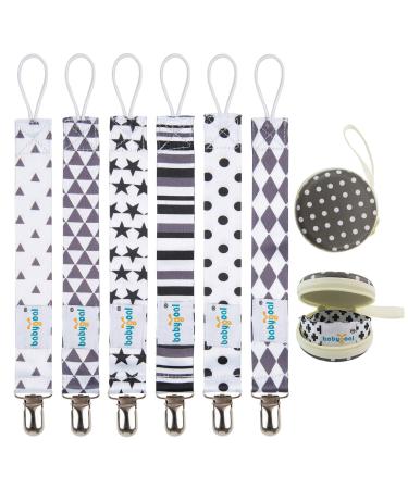 Babygoal Pacifier Clips for Boys, 6 Pack Pacifier Holder for Baby Boys and Girls Fits for Most Pacifier Styles and Baby Gift 6PBM05-HZ 01 geometric world - Buy Online on GoSupps.com