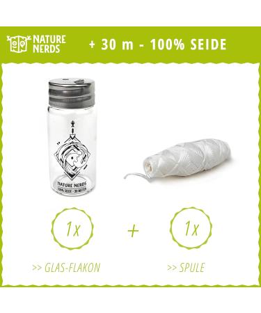 Nature Nerds Plastic-Free Natural Dental Floss in Glass Bottle Eco-Friendly & Waxed with Candelilla 30m - Buy Online on GoSupps.com