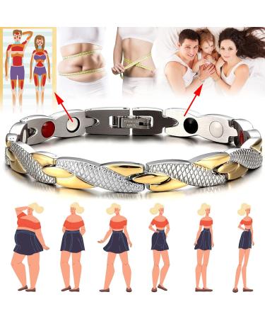 KDUH Magnet Hard Band - 2 Elegant Magnetic Therapy Bracelets for Anti-Fatigue Slimming & Improved Circulation - Lymphatic Drainage & Weight Loss Enhancer - Buy Online on GoSupps.com