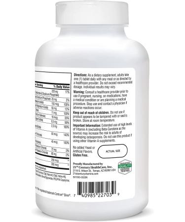 21st Century Sentry Senior Multivitamin 50+ | 265 Tablets | Essential Multimineral Supplement for Adults - Buy Online on GoSupps.com