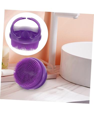 COHEALI Men's Silicone Bath Brush Set - Portable Body Scrubber & Massager for Exfoliation - Purple 9x8cm - 3pcs - Buy Online on GoSupps.com