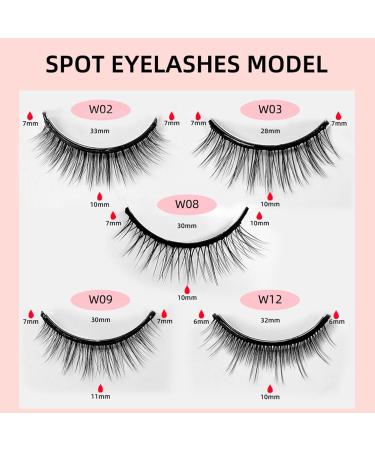 VwyuEgg 3 Pairs Self Adhesive Eyelashes False Eyelashes Strong and Easy to Apply Reusable Self Adhesive Eyelashes No Eyelashes or Glue Needed (W08) - Buy Online on GoSupps.com