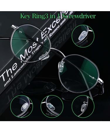 Glasses Nose Pads Repair Kit - 30 Pairs Silicone Screw-in Nose Pads with Tweezer and Cloth - Anti Slip Grips for Eyeglasses - Buy Online on GoSupps.com