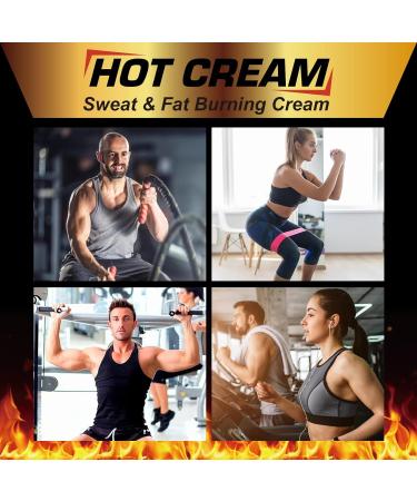 Hot Sweat Cream - Natural Fat Burning & Body Sculpting Cream for Men & Women | Weight Loss Cellulite Treatment for Belly Thighs Legs Arms & Buttocks - Buy Online on GoSupps.com