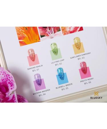 BLUESKY Gel Nail Polish Flower Gel Dancing Dahlia BFL01 Coral Orange Jelly Long Lasting Chip Resistant (Requires Drying Under UV or LED Lamp) - Buy Online on GoSupps.com