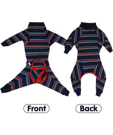 Surgical Recovery Suit for Dogs - Breathable Post-Operative Pajamas Long Sleeved Abdominal Wound Protection - Alternative to Cranial Crate XL (1 Pack) - Blue - Buy Online on GoSupps.com
