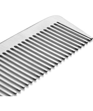 CCbeauty Stainless Steel Barber Comb Set for Men and Women - Professional Hairdressing Styling Tool with Leather Bag (#1) - Buy Online on GoSupps.com