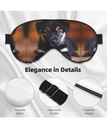 Puppies Dog Print Double-Sided Eye Mask | Soft Light Blocking Sleep Enhancer | International Shipping Available - Buy Online on GoSupps.com