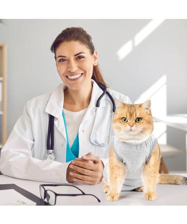 Avont Cat Recovery Suit 2 Pieces - Leak Protection for Abdominal Wounds Skin Diseases & Post-Op Recovery Large Dark/Light Gray - Buy Online on GoSupps.com
