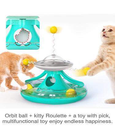 Interactive Chew it Cat Toy for Indoor Cats | Teaser Supplies | Birthday Gift | Tracks Toy | Turquoise - Buy Online on GoSupps.com