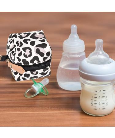 Pratvider Pacifier Holder Case - Stylish Baby Pacifier Bag with Clip Holds 2 Pacifiers - Leopard Patterns | Ideal for Diaper Bag - Buy Online on GoSupps.com