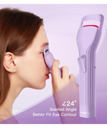 Shop Electric Heated Eyelash Curler - 24-Hour Lifted Lashes No Pinching Rechargeable 600mAh Battery Purple EC2001 - International Shipping Available - Buy Online on GoSupps.com