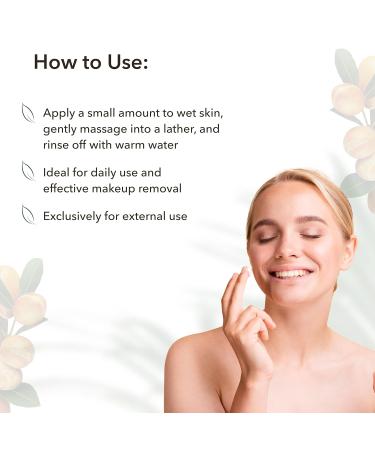 Organic Argan Facial Cleansing Milk - Revitalizing & Nourishing Makeup Remover | 98.9% Natural Vegan Face Wash for Men & Women - 8.5 Fl Oz - Buy Online on GoSupps.com