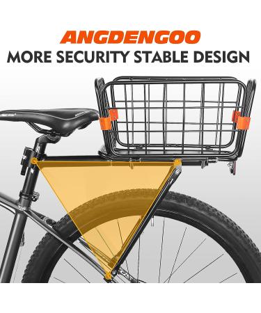 Versatile Bike Rear Rack with Basket | 165lb Load Capacity | Quick Mount & Adjustable | Includes Free Bungee Cord, Tools & Waterproof Cover - Buy Online on GoSupps.com