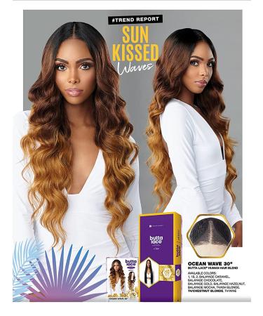 Sensationnel Butta Lace Oceanwave 30 Human Hair Blend Wig - Balayage Caramel - Buy Online on GoSupps.com