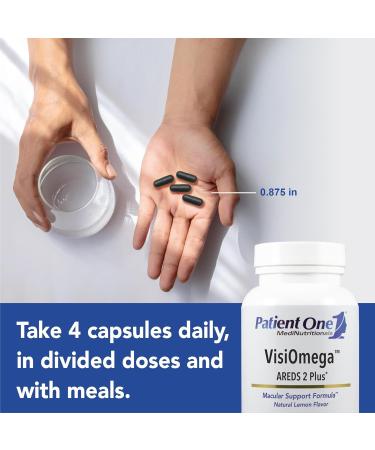 Patient One VisiOmega | Supports Eye Health* | AREDS 2 Vitamin Mineral and Antioxidant Supplement Plus Omega 3 Fish Oil and More | 120 Capsules - Buy Online on GoSupps.com