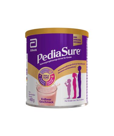 Pediasure shake strawberry - 400g - dietary supplements for children shake with 27 vitamins and minerals and protein for children from 1 year - Buy Online on GoSupps.com
