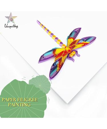 Uniquilling Quilling Kit for Adults - Handmade DIY Craft Toolset for Paper Filigree Art - Dragonfly Design - Room Wall Art Decor - Beginner Friendly - Buy Online on GoSupps.com