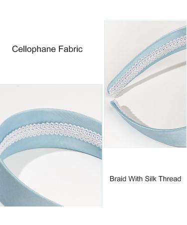 Ivyu Cinderella Blue Headband for Women Light Blue Teal Headband Large Thick Wide Headbands 70s Headband for Girls - Buy Online on GoSupps.com