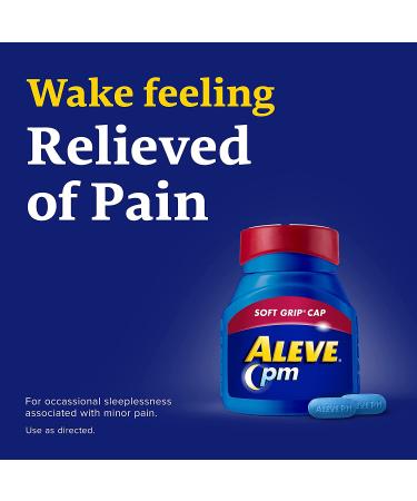 Aleve Pain Relief & Nighttime Sleep Aid Naproxen Sodium Caplets - 120 Count - Buy Online on GoSupps.com