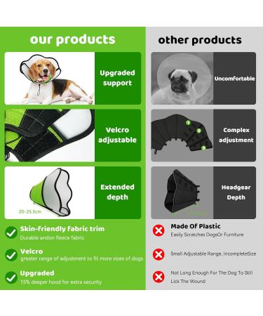 ZEEJORY Adjustable Cat & Dog Cone Collar for Fast Healing - M(28-37cm/11-14.5in) - Buy Online on GoSupps.com