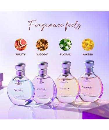 CREATION KRIVA Carlton London Exotique Gift Set Of 4 Premium Perfume Liquid- 30Ml Each I Orange Cedar Honey And Rose Fragrance I Luxury Edp Perfume For Girls And Ladies | Best Gift Set For Women - Buy Online on GoSupps.com