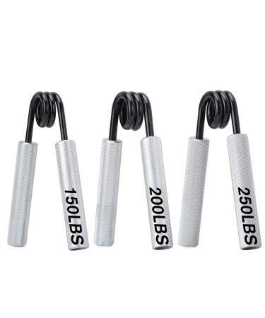 Covvy Griffkraft Trainer Set 50/100/100/250LBS Handle Trainer Non -slip metal forearm trainer Hand grip Strength finger amplifier finger coach for muscle building training silver - Buy Online on GoSupps.com