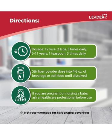 LEADER Prebiotic Fiber Supplement Powder Soluble Wheat Dextrin Dissolves Clear Tasteless & Grit-Free Non-Thickening Gluten & Sugar-Free Unflavored Daily Fiber for Gut Health 186 Servings 3-Pack 62 Servings (Pack of 3  - Buy Online on GoSupps.com
