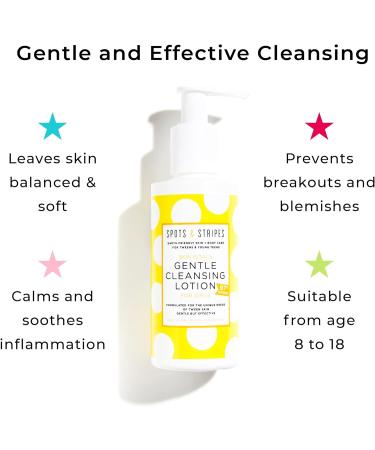 Spots & Stripes Skin Goals Gentle Cleansing Lotion for Girls - Teen & Young Skin Face Wash - Combats Blemishes - 150ml - Buy Online on GoSupps.com