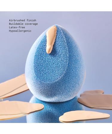 JUNO & Co. Microfiber Makeup Sponge - Dual Layer Flawless Blender for Foundation Powder & Cream (Velvet Blue) - International Shipping Available - Buy Online on GoSupps.com