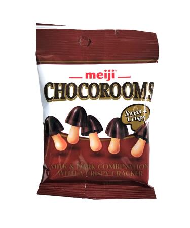 Meiji Chocorooms Sweet and Crispy Milk and Dark Combination with a Crispy Cracker (2 Pack) with 2 Gosutoys Stickers - Buy Online on GoSupps.com